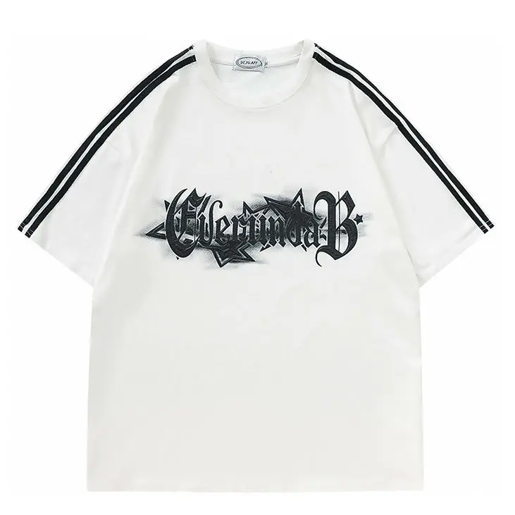 American retro letter printed short-sleeved T-shirt for men y2k casual raglan sleeves versatile couple Korean style fashion top
American retro letter printed short-sleeved T-shirt for men y2k casual raglan sleeves versatile couple Korean style fashion top