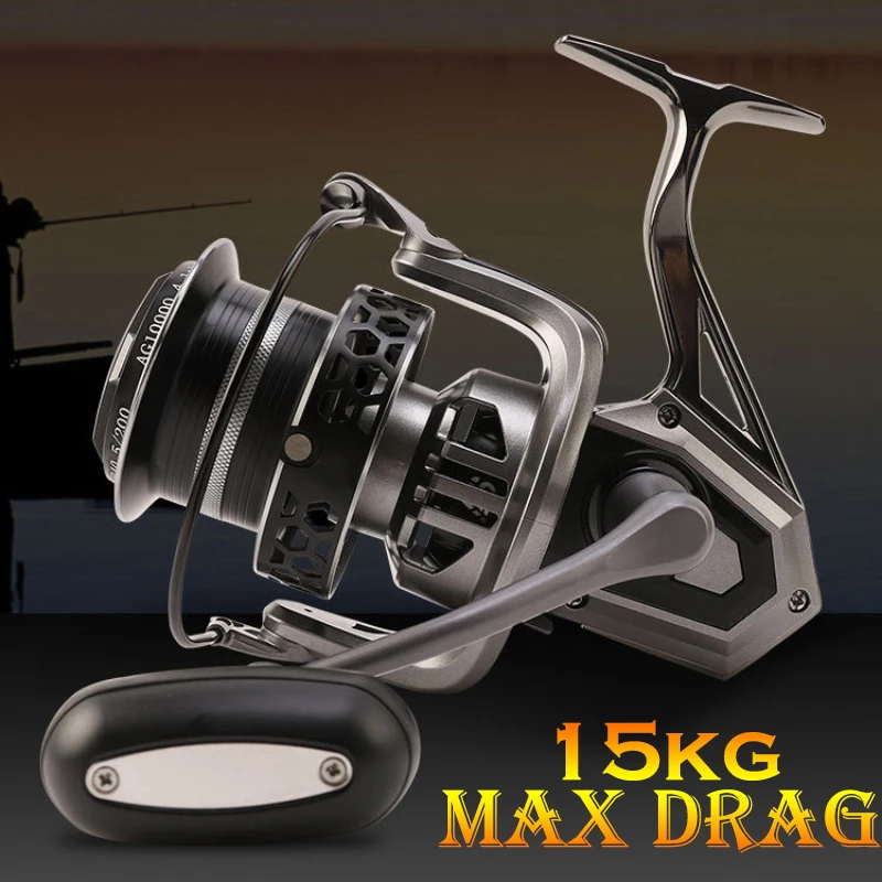 Long Shot Jigging Spinning Reel,6500-12000 Series, 15kg Max Drag,Metal Surf Fishing Casting Reels,Saltwater Trolling Reel 
Long Shot Jigging Spinning Reel,6500-12000 Series, 15kg Max Drag,Metal Surf Fishing Casting Reels,Saltwater Trolling Reel