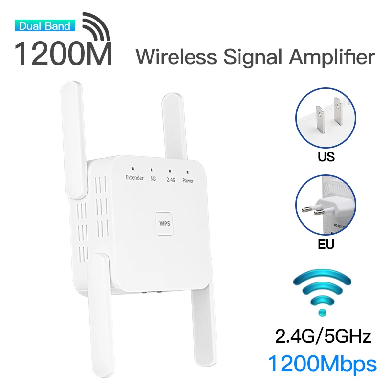 5G Wifi Reapter Wifi Amplifier 1200Mbps Wireless Home Wi-Fi Singal Booster 2.4G Long Ranger Wi Fi Extender Internet Repiter
5G Wifi Reapter Wifi Amplifier 1200Mbps Wireless Home Wi-Fi Singal Booster 2.4G Long Ranger Wi Fi Extender Internet Repiter