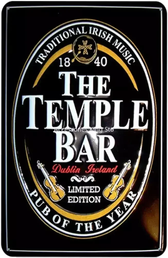 Original Retro Design The Temple Bar Tin Metal Signs Wall Art | Thick Tinplate Print Poster Wall Decoration for Bar
Original Retro Design The Temple Bar Tin Metal Signs Wall Art | Thick Tinplate Print Poster Wall Decoration for Bar