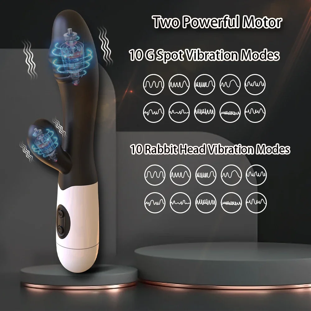 Powerful Rabbit Vibrator for Women G Spot Female Clitoris Stimulator Clit Vibrating Silent Huge Dildo Adult Goods Sex Toy Powerful Rabbit Vibrator for Women G Spot Female Clitoris Stimulator Clit Vibrating Silent Huge Dildo Adult Goods Sex Toy