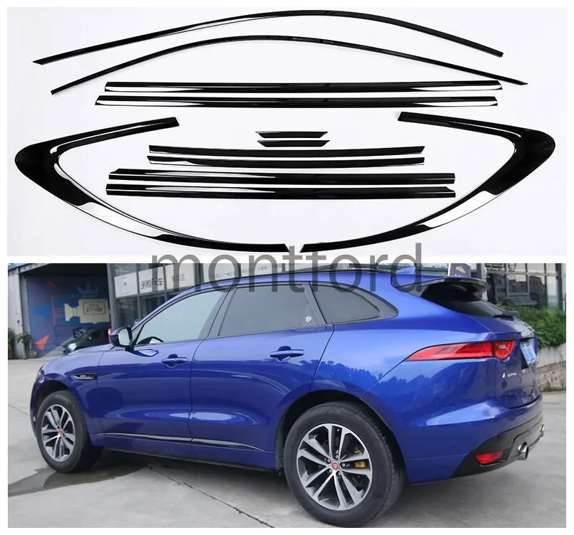 

For JAGUAR F-PACE FPACE 2016 17 2018 2019 2020 Window Decoration Strip Trim Cover Molding Pillar Trim Strips Auto Window Strips