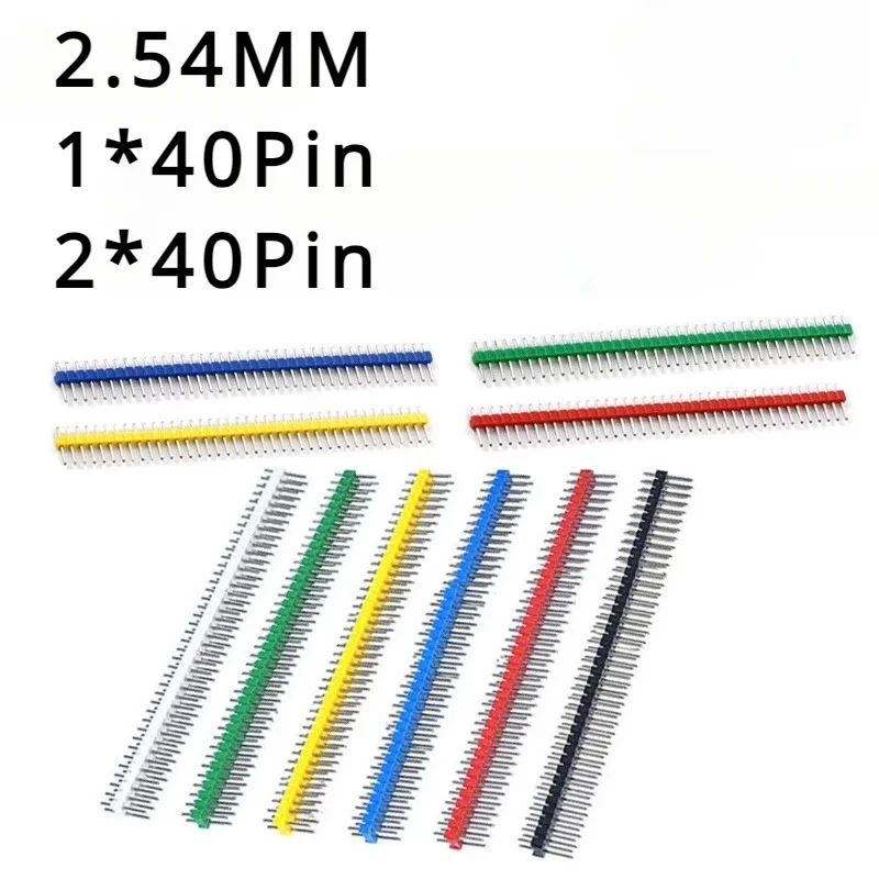 10Pcs 1*40P 2*40P Male Breakable Pin Header Strip 2.54mm Straight Pin Header Strip Connector copper for PCB Board DIY Soldering
10Pcs 1*40P 2*40P Male Breakable Pin Header Strip 2.54mm Straight Pin Header Strip Connector copper for PCB Board DIY Soldering