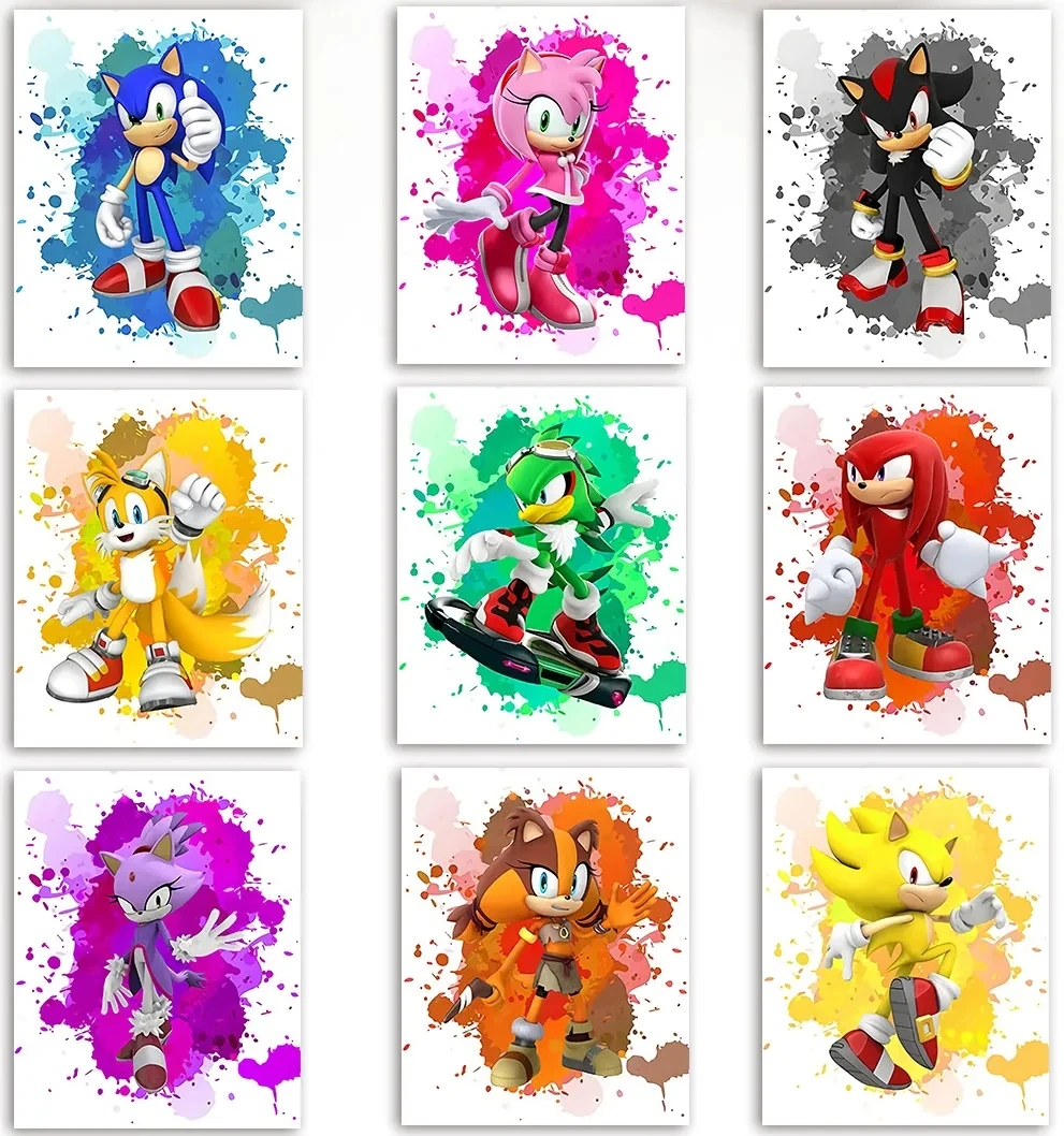 Cartoon Sonic Video Games Posters Watercolor Canvas Painting Wall Art Pictures Mural For Kids Modern Bedroom Decoration Cuadros
Cartoon Sonic Video Games Posters Watercolor Canvas Painting Wall Art Pictures Mural For Kids Modern Bedroom Decoration Cuadros
