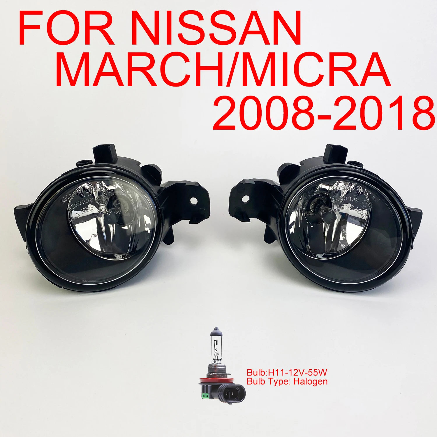 Pair Of Fog Light Driving Lamps For Nissan March/Micra 2013-2018 Maxima Cefiro Teana Qashqai Right + Left Side Bulb H11-12V-55W
Pair Of Fog Light Driving Lamps For Nissan March/Micra 2013-2018 Maxima Cefiro Teana Qashqai Right + Left Side Bulb H11-12V-55W