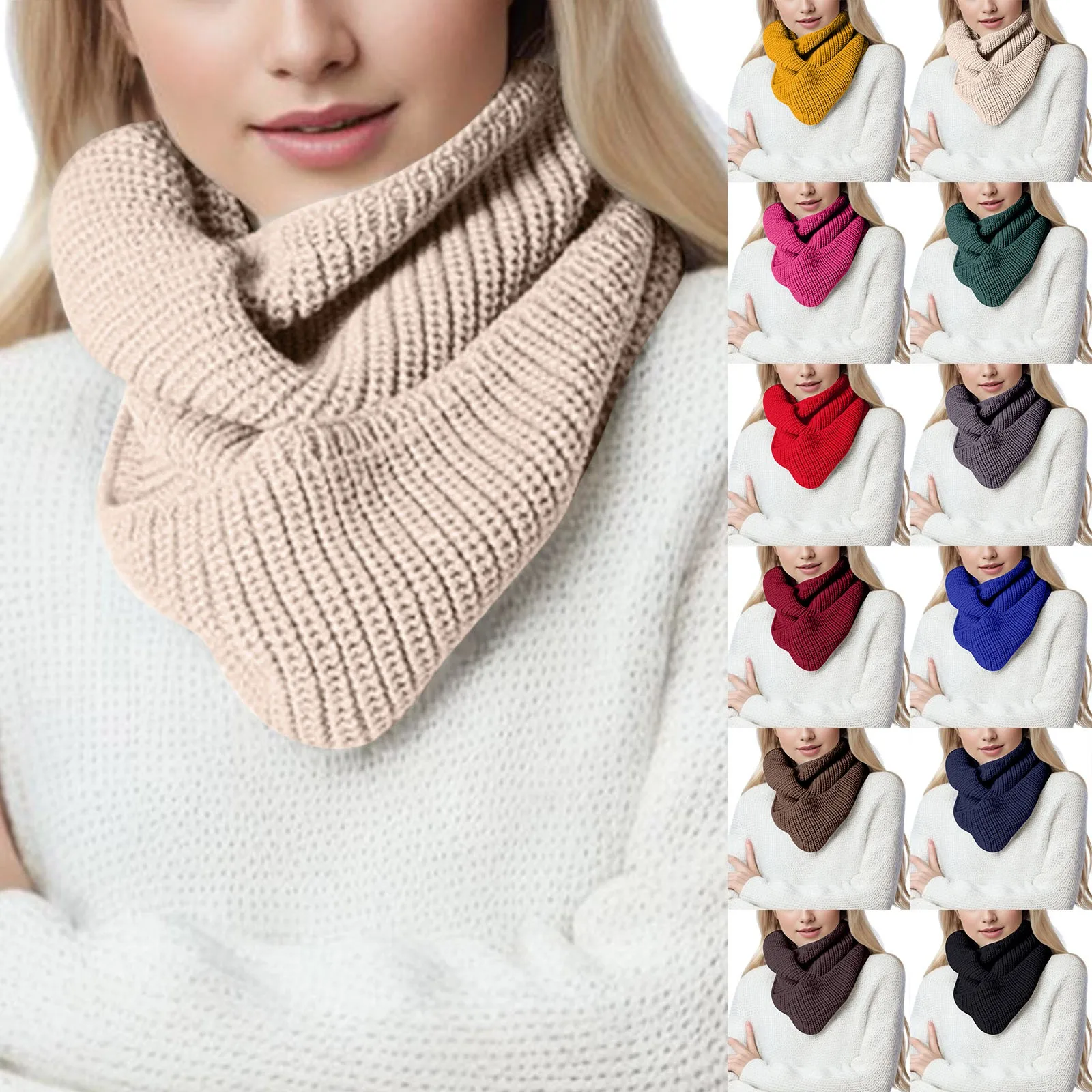 Зимний короткий шарф для женщин и мужчин, однотонный Мягкий Вязаный Шарф-кольцо, воротник-петля, толстые теплые шарфы-снуды, шарфы унисекс, вязаный крючком Круглый шейный платок
Зимний короткий шарф для женщин и мужчин, однотонный Мягкий Вязаный Шарф-кольцо, воротник-петля, толстые теплые шарфы-снуды, шарфы унисекс, вязаный крючком Круглый шейный платок