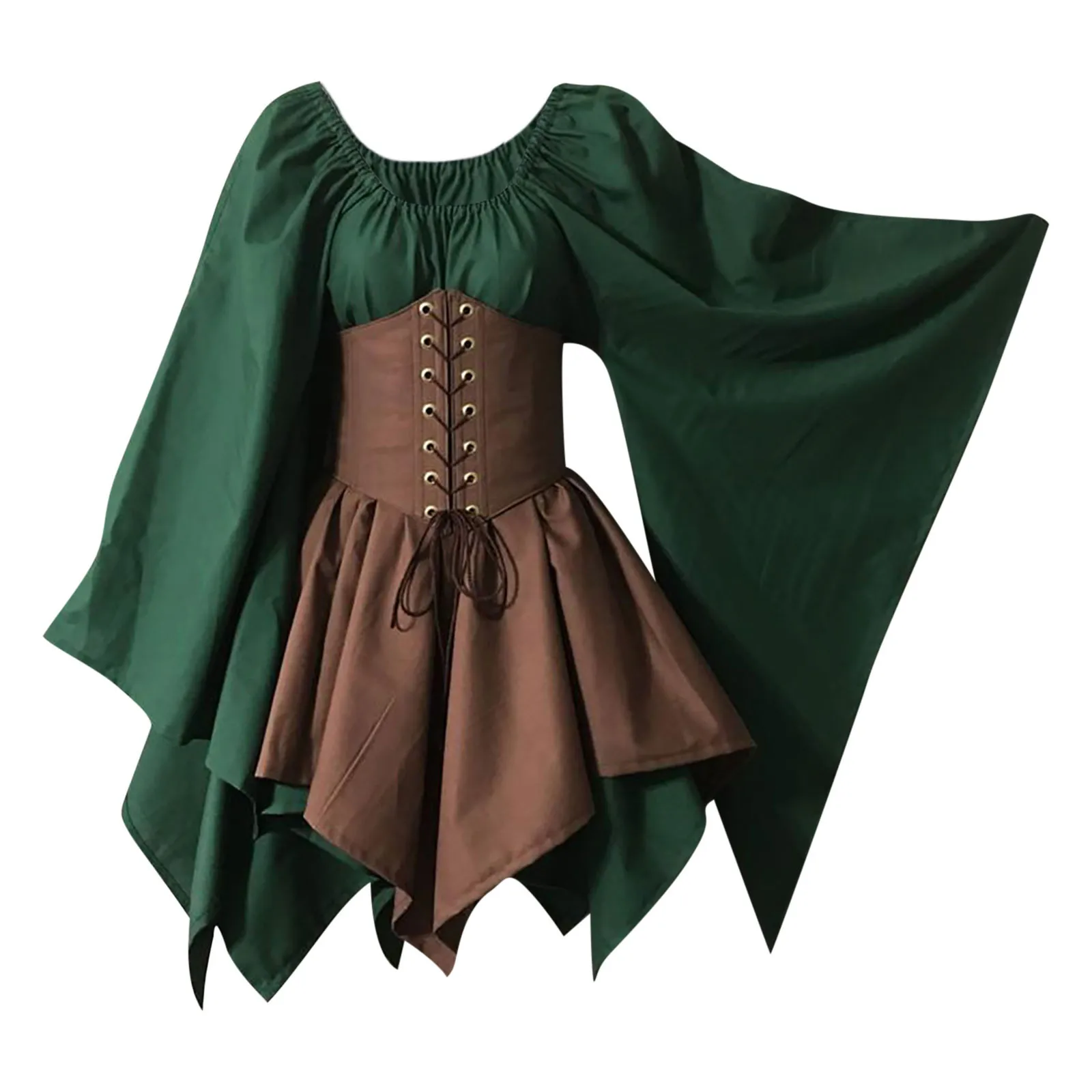 Halloween Cosplay Palace Victoria Medieval Vintage Fairy Elf Costume Full Sleeve Waist Bandage Ptachwork Dress Party
Halloween Cosplay Palace Victoria Medieval Vintage Fairy Elf Costume Full Sleeve Waist Bandage Ptachwork Dress Party