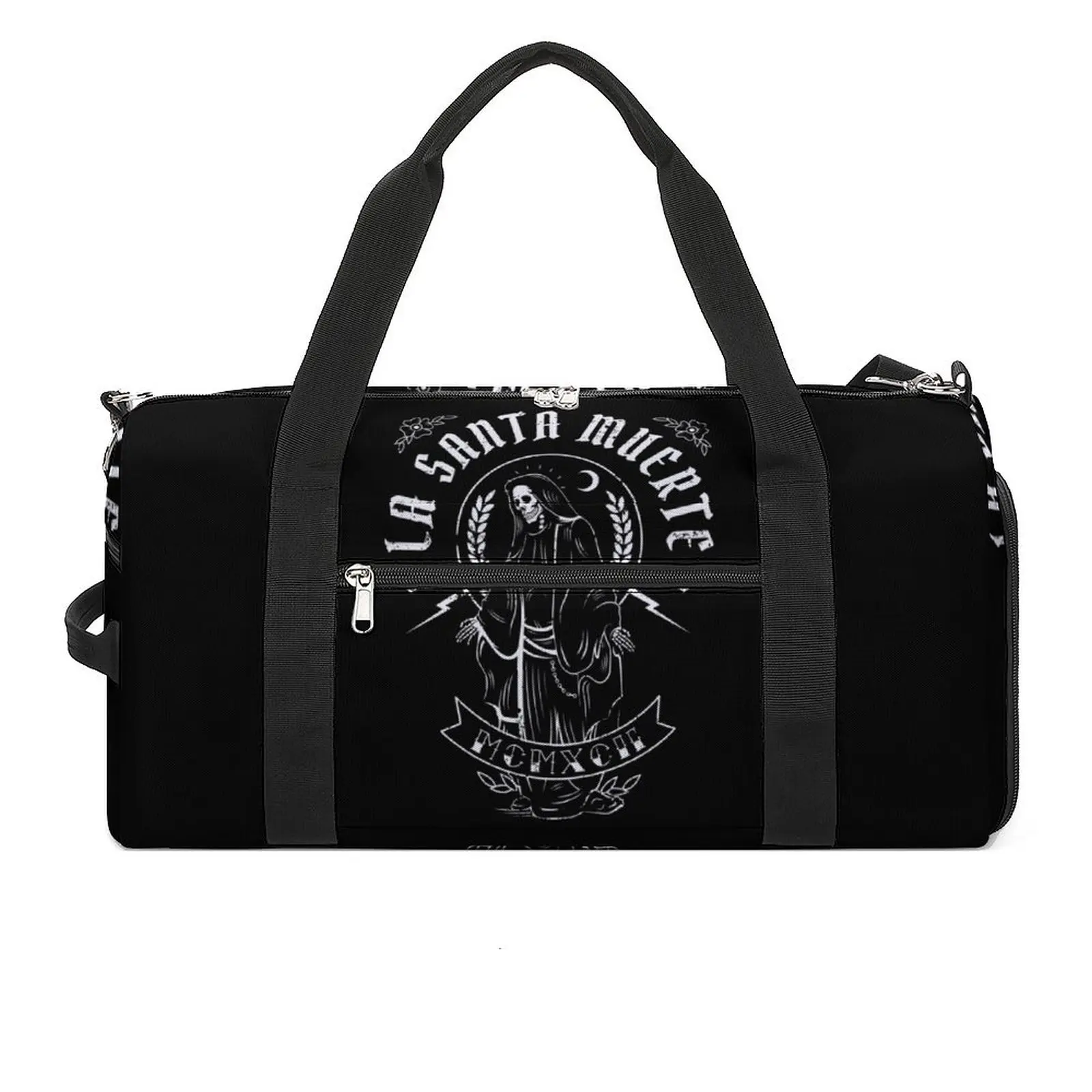 La Santa Muerte Gym Bag Thunder Death Swimming Sports Bags Couple Pattern Large Capacity Funny Fitness Bag Portable Handbags
La Santa Muerte Gym Bag Thunder Death Swimming Sports Bags Couple Pattern Large Capacity Funny Fitness Bag Portable Handbags
