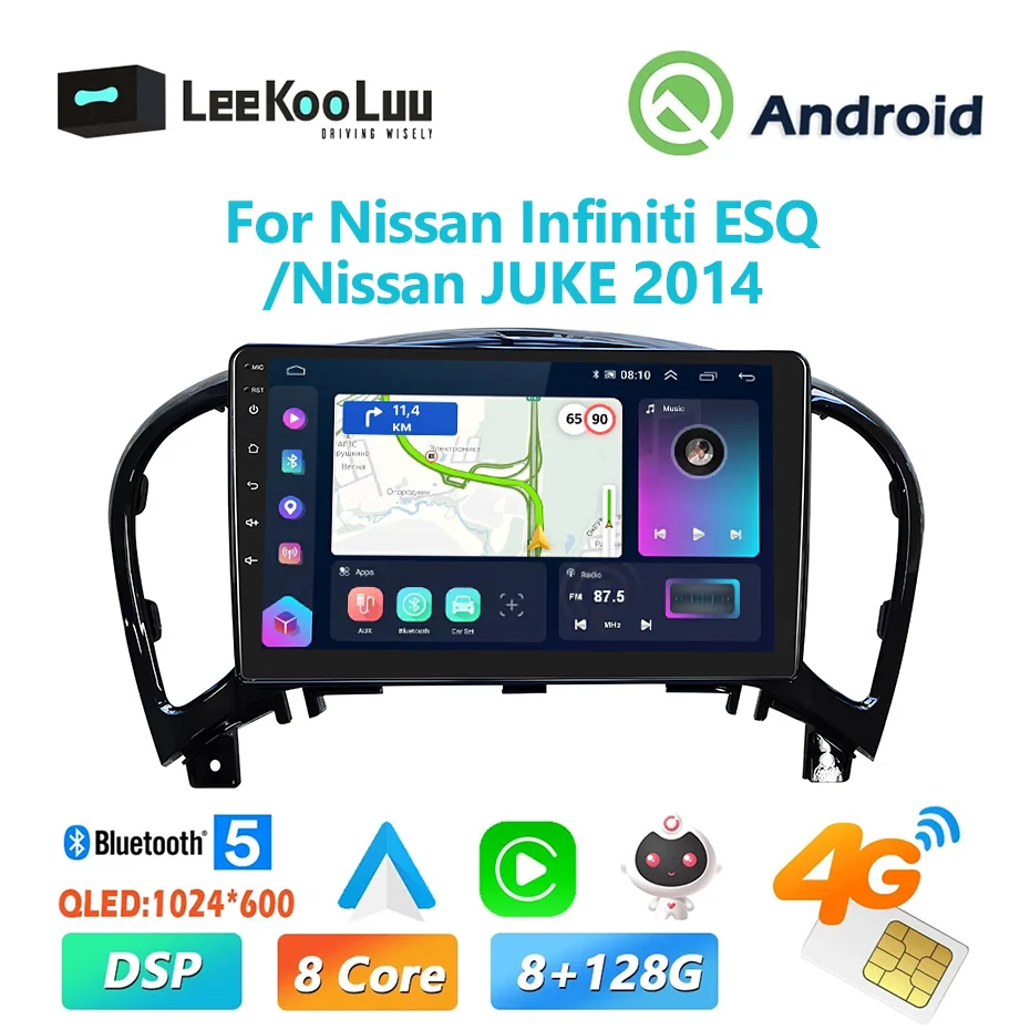 Автомагнитола LeeKooLuu CarPlay Android для Nissan Infiniti ESQ/Nissan JUKE 2014 мультимедийный плеер GPS Navi DSP 4G стерео головное устройство
Автомагнитола LeeKooLuu CarPlay Android для Nissan Infiniti ESQ/Nissan JUKE 2014 мультимедийный плеер GPS Navi DSP 4G стерео головное устройство