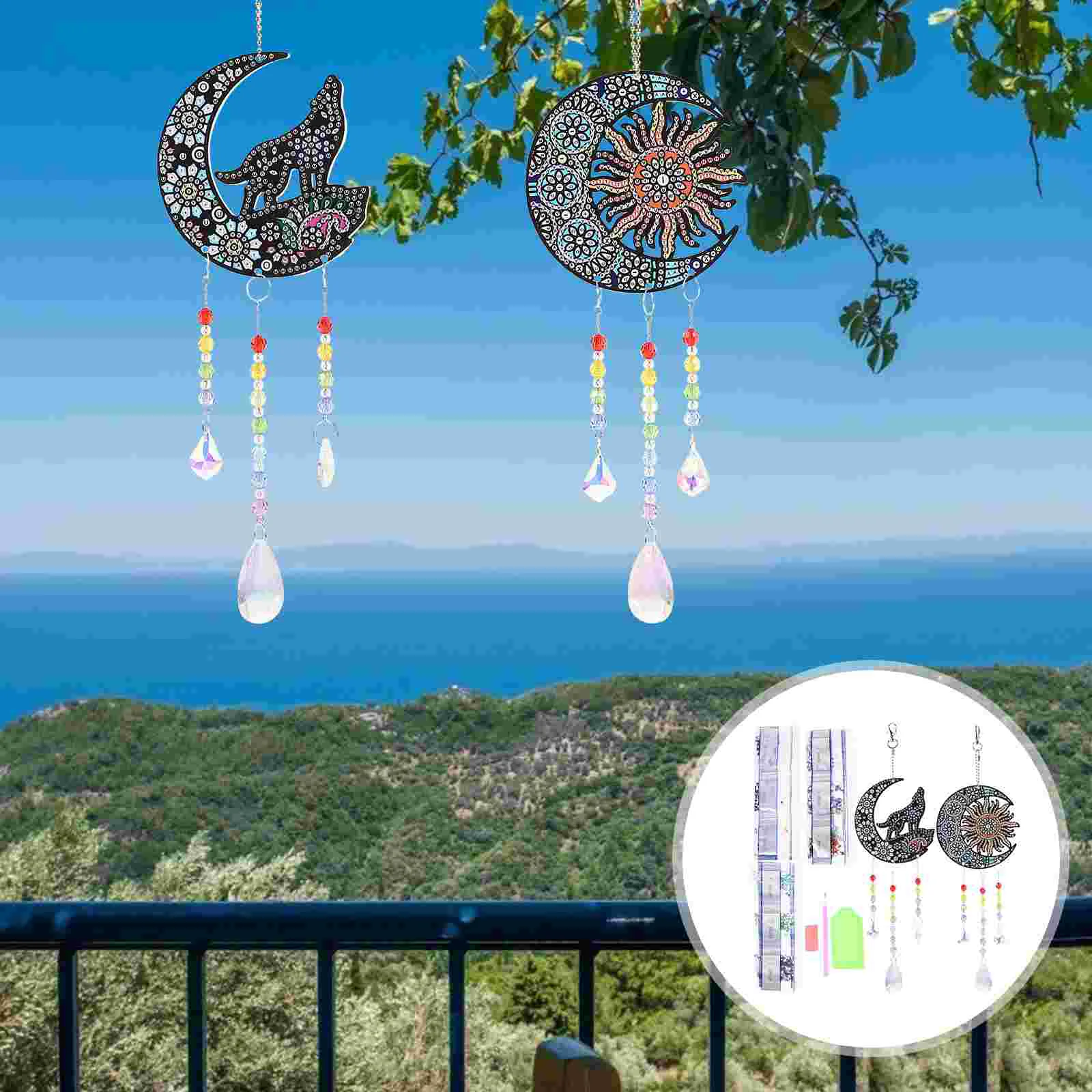 5D Art Suncatcher Wind Chime Moon Wolf DIY Diamond Art Suncatchers Wind Bell Double Side Crystal Sea Animal
5D Art Suncatcher Wind Chime Moon Wolf DIY Diamond Art Suncatchers Wind Bell Double Side Crystal Sea Animal