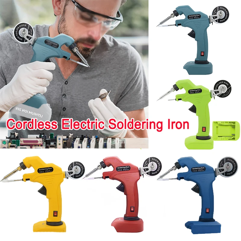 

30W Cordless Electric Soldering Iron Automatically Send Tin Welding Gun Hand-Held Internal Heating Repair Power Tool 18V Battery