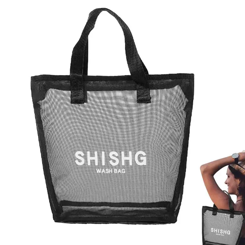 

Mesh Beach Bag Outdoor Travel Quick Dry Foldable Large Capacity Bag Portable Pouch For Clothes Toys Cosmetics Toiletries