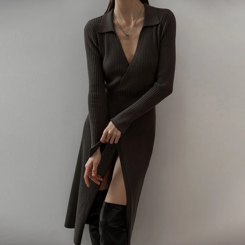 Autumn/Winter 2022 Split Long Dress Elegant Commuter Ins Fashion V-neck Sexy Strap Woolen Dress High Strecth
Autumn/Winter 2022 Split Long Dress Elegant Commuter Ins Fashion V-neck Sexy Strap Woolen Dress High Strecth