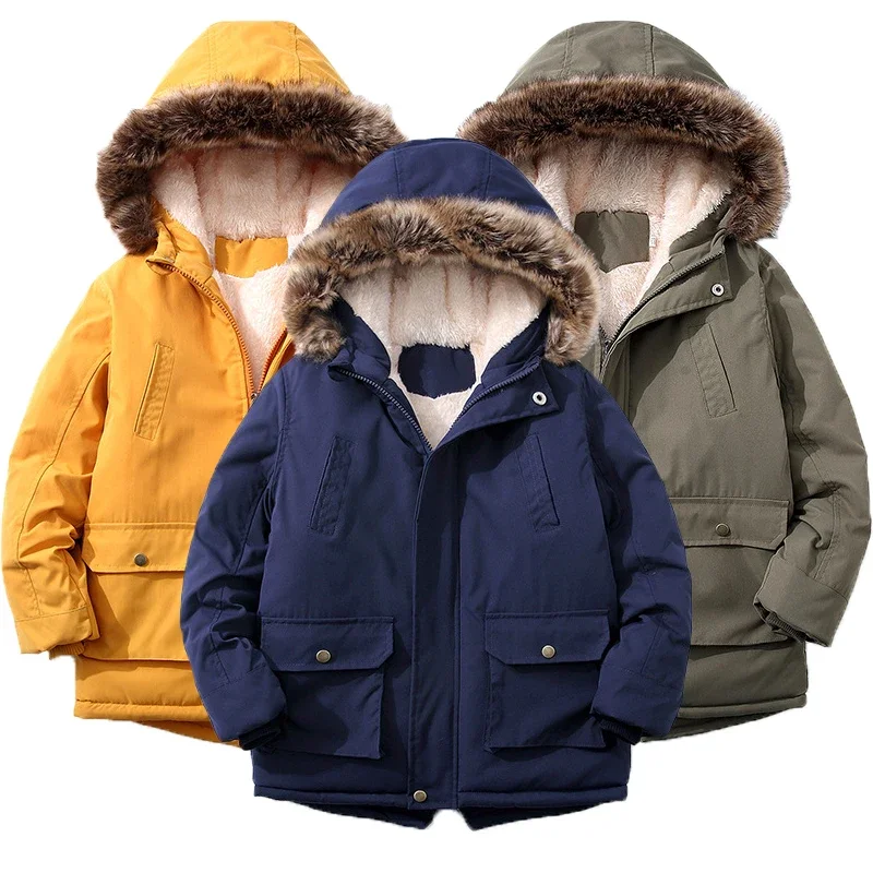 2022 New Teenager Winter Boys Jacket Fur Collar Lined With Fleece Big Size Keep Warm Thick Hooded Windbreaker Coat For Kids
2022 New Teenager Winter Boys Jacket Fur Collar Lined With Fleece Big Size Keep Warm Thick Hooded Windbreaker Coat For Kids