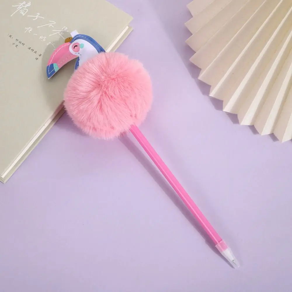 

Neutral Gel Pen Children's Plush Pen 0.7mm Handwriting Student Gel Pen Quick-Drying Signature Pen Plush Ballpoint Pen Office