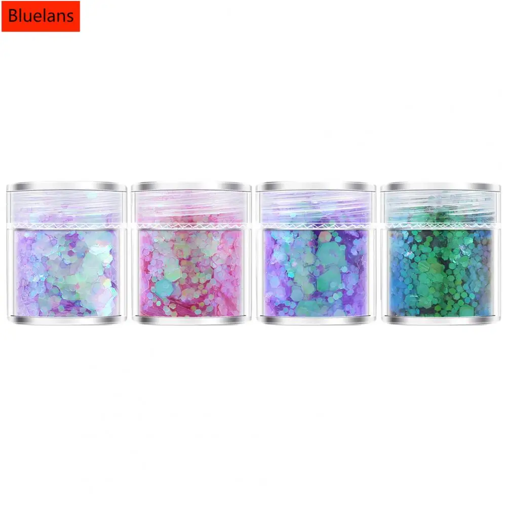 4 Boxes Nail Glitter Shining Easy Paste Sparkling Flash DIY Iridescent Holographic Colorful Nail Art Sequin Nail Supplies
4 Boxes Nail Glitter Shining Easy Paste Sparkling Flash DIY Iridescent Holographic Colorful Nail Art Sequin Nail Supplies