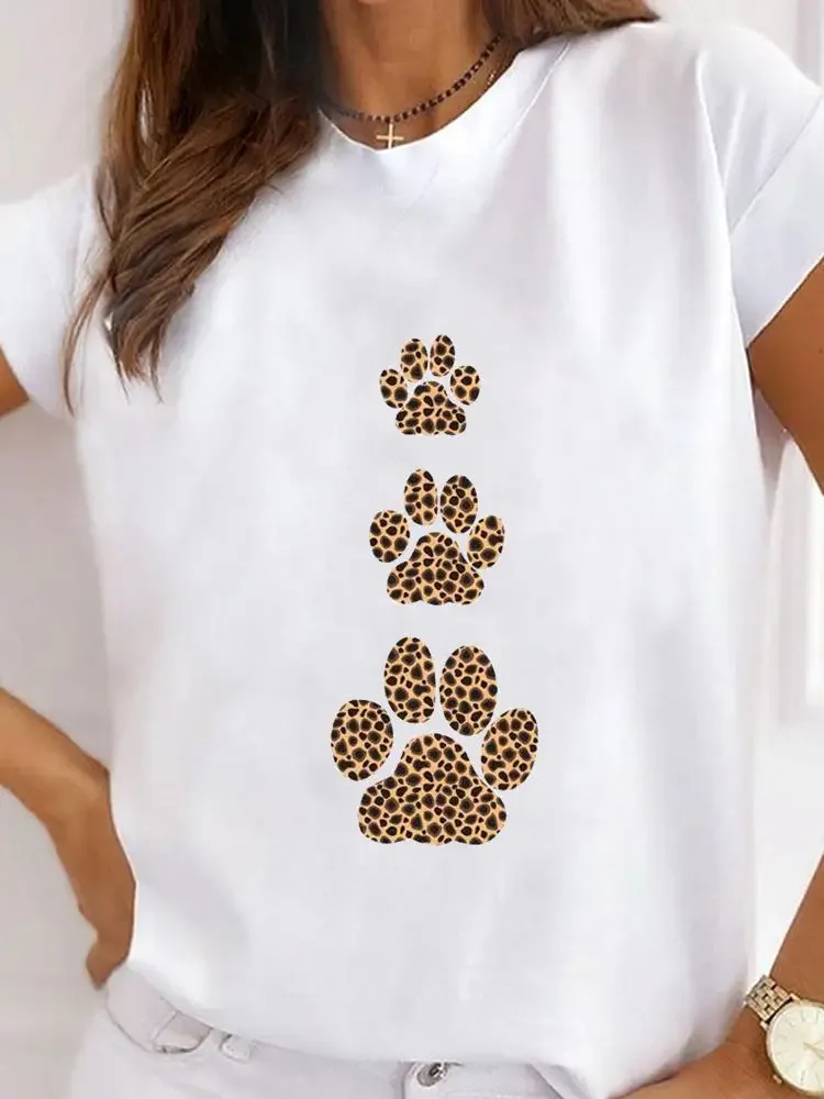 Short Sleeve Ladies Leopard Paw Cat Dog Love Cute Print T Fashion Women's Clothing Graphic Tee Clothes Summer Female T-shirts
Short Sleeve Ladies Leopard Paw Cat Dog Love Cute Print T Fashion Women's Clothing Graphic Tee Clothes Summer Female T-shirts