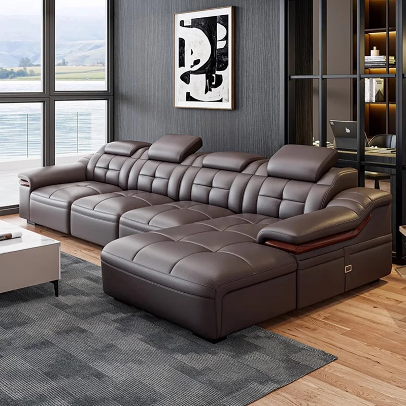 

Секционный диван из натуральной кожи, минималистичные угловые диваны для гостиной, роскошный современный диван, роскошная мебель в скандинавском стиле
