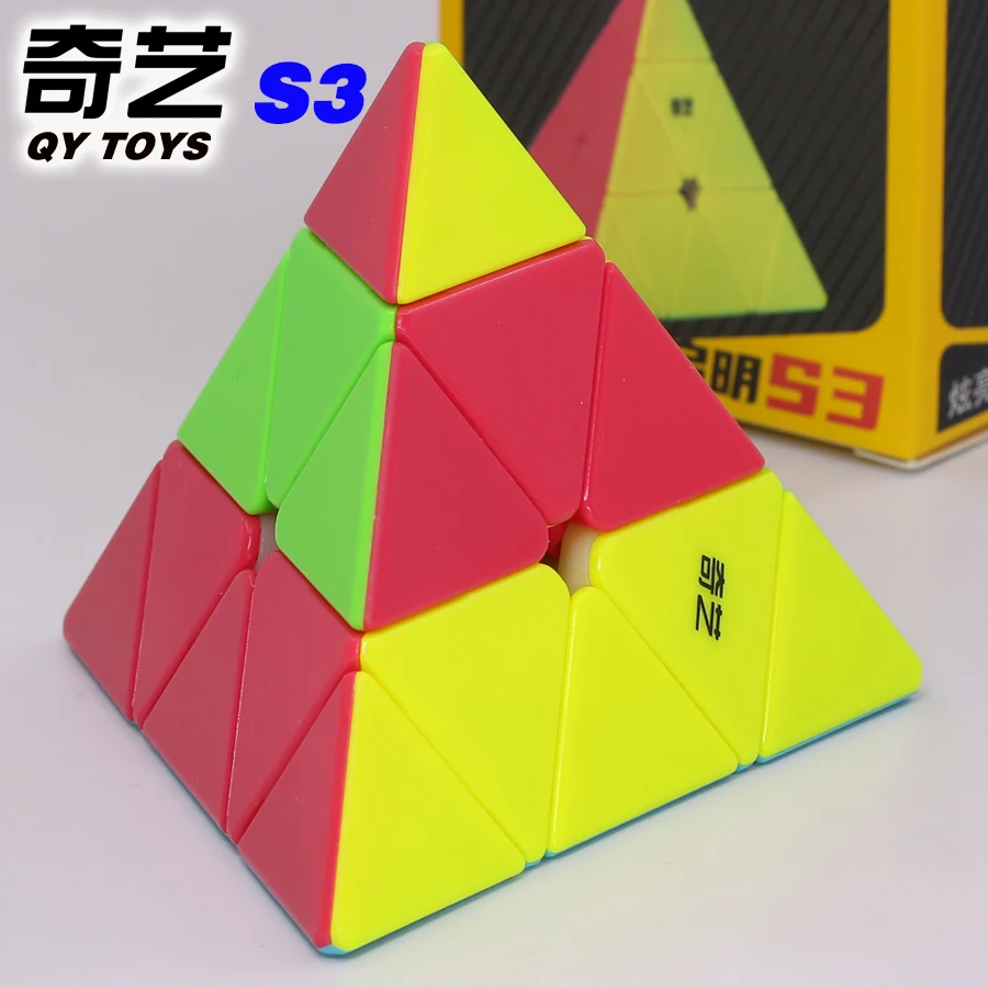 

QiYi QiMing S3 Pyramid 3x3 Pyramorphix 4 Faced Magic Cube Puzzle Logic Toy Professional Educational Twist Game Tool Magico Cubo