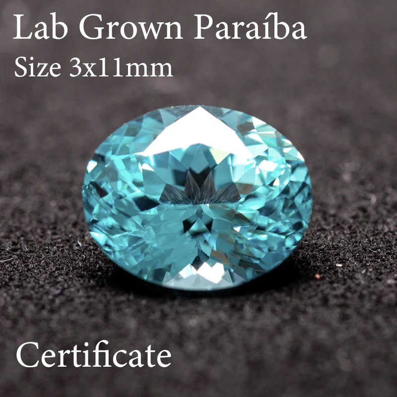 

Lab Grown Sapphire Paraiba Egg Shaped Size 3x11mm VVS1 Charms Diy Advanced Jewelry Making Materials Selectable AGL Certificate