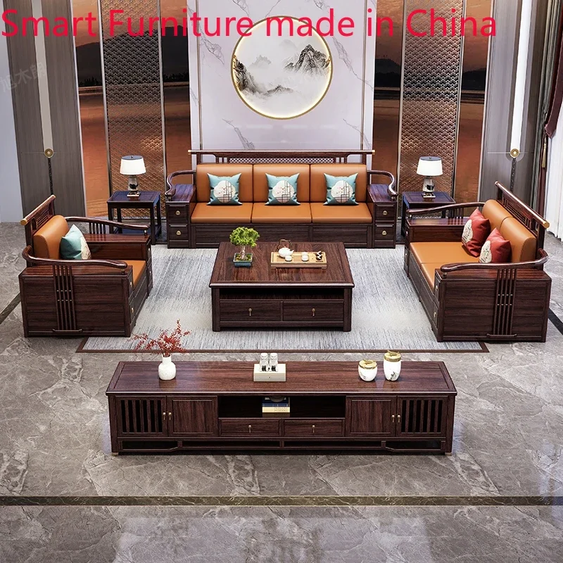 Wujinmu new Chinese sofa living room furniture combination winter and summer storage light luxury wood solid wood sofa
Wujinmu new Chinese sofa living room furniture combination winter and summer storage light luxury wood solid wood sofa