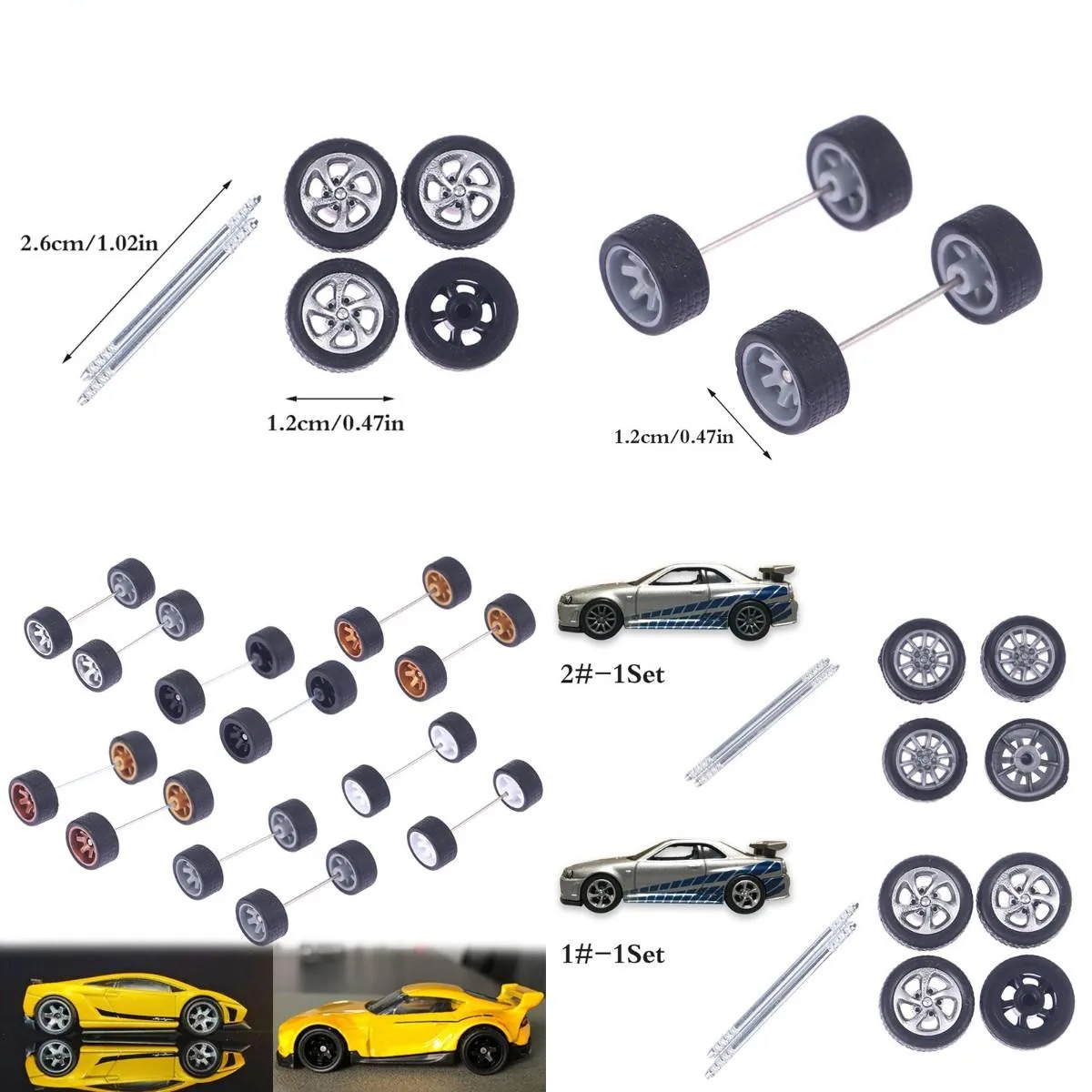 1 комплект 1:64 Автомобильные колеса для Hotwheels резиновая шина с моделью осей колеса Модифицированная деталь автомобиля «сделай сам» Игрушки для гоночных автомобилей
1 комплект 1:64 Автомобильные колеса для Hotwheels резиновая шина с моделью осей колеса Модифицированная деталь автомобиля «сделай сам» Игрушки для гоночных автомобилей