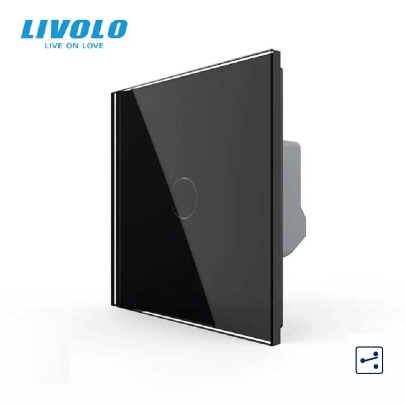 

Livolo EU Standard Wall Touch Switch,1 Gang 2 Way Control, Crystal Glass Panel, 10A VL-C701S-11/12/15