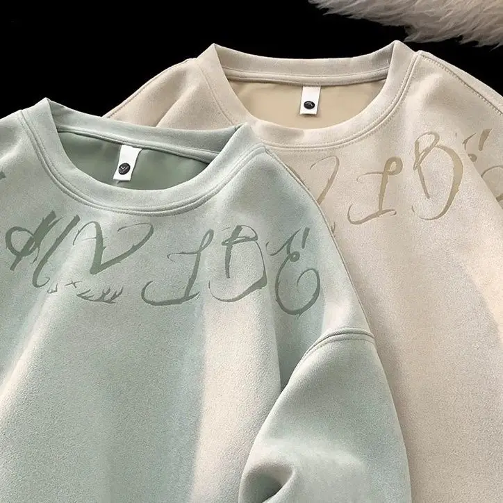 Mint green suede short-sleeved t-shirt for men and women 2024 summer loose trendy half-sleeved tops men clothing y2k tops emo
Mint green suede short-sleeved t-shirt for men and women 2024 summer loose trendy half-sleeved tops men clothing y2k tops emo