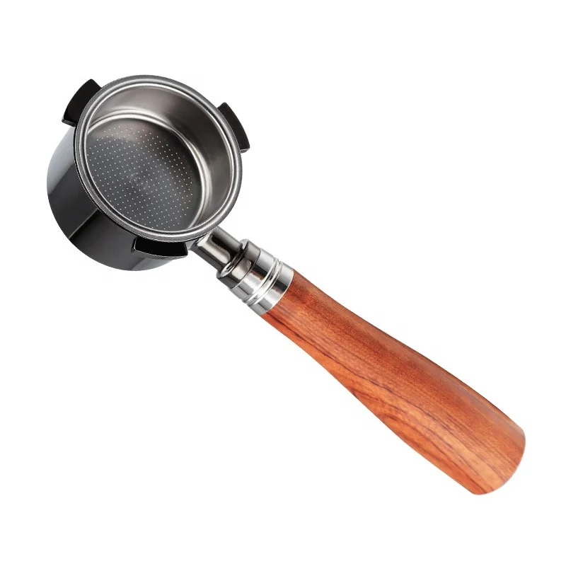 

Stainless Steel Wooden Handle 54mm 58mm Espresso Coffee Tool 51mm Bottomless Portafilter