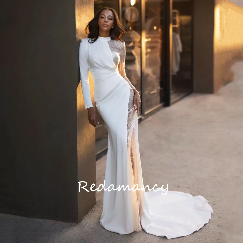Redamancy Simple Satin Lace Mermaid Wedding Dresses 2024 Side Split Long Sleeve vestidos de novia wedding dresses for woman
Redamancy Simple Satin Lace Mermaid Wedding Dresses 2024 Side Split Long Sleeve vestidos de novia wedding dresses for woman
