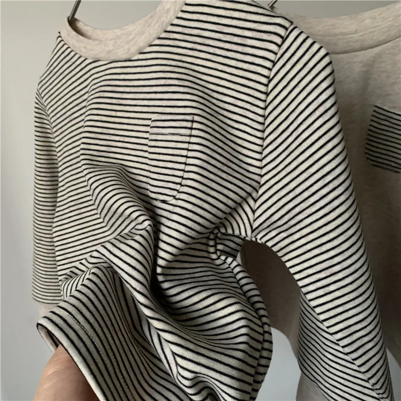 2025 Autumn New Baby Long Sleeve T Shirts Boys Girls Striped Casual Tops Toddler Loose Versatile Bottoming Shirt Kids Clothes 9 Seb1d855c34244d8da457bda77ec13da4Y