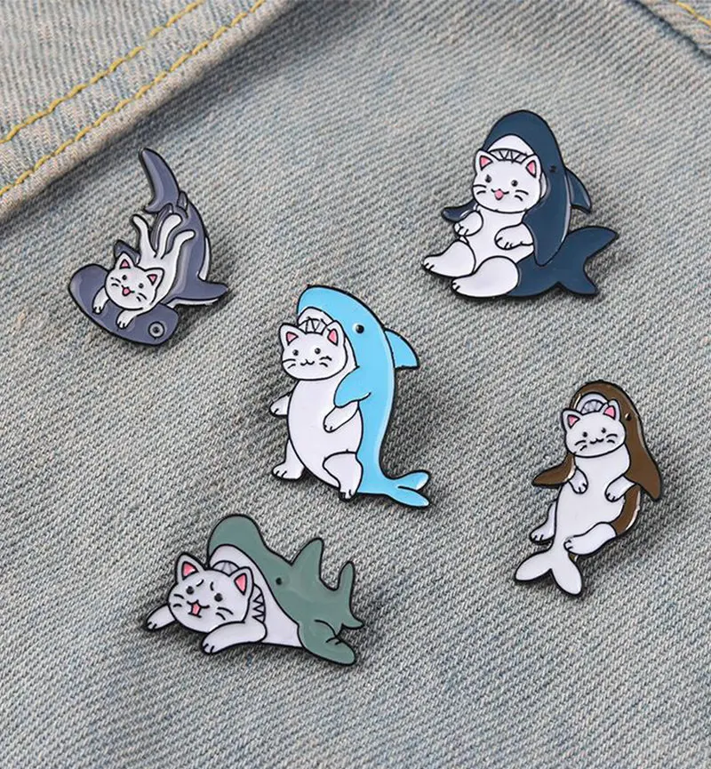 Cat and Fish Enamel Pin Beluga Whale Brooches Humpback Whale Metal Badges Bag Clothes Pins Up Jewelry Gift for Animal Lover
Cat and Fish Enamel Pin Beluga Whale Brooches Humpback Whale Metal Badges Bag Clothes Pins Up Jewelry Gift for Animal Lover