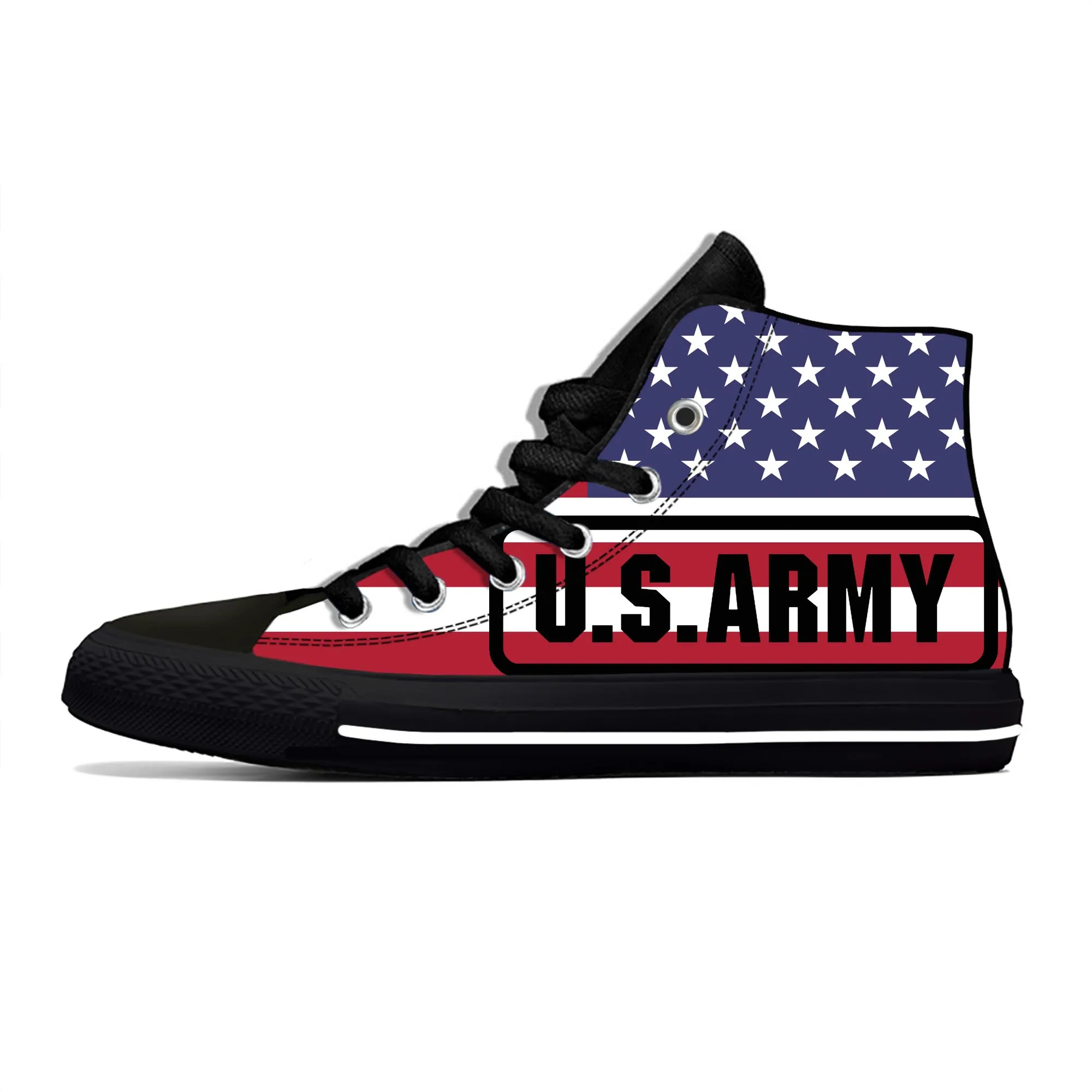 

Высокие кроссовки армии США, мужская и женская повседневная обувь для подростков, холщовые беговые кроссовки с 3D принтом, дышащая легкая обувь