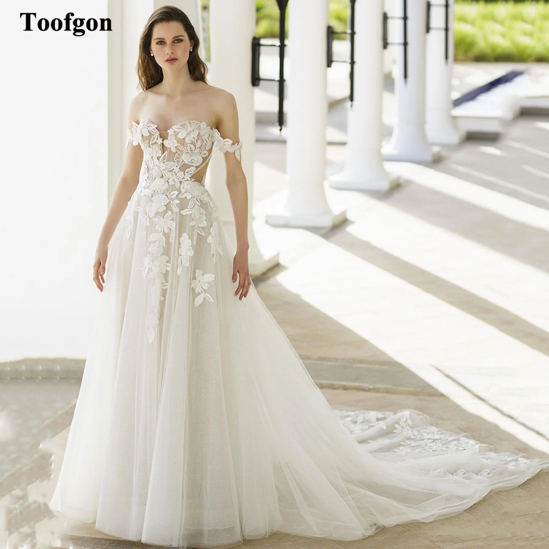 Toofgon A Line Soft Tulle Bride Formal Wedding Dresses Appliques Lace Sweetheart Long Train Bridal Gowns Wedding Bride Dress
Toofgon A Line Soft Tulle Bride Formal Wedding Dresses Appliques Lace Sweetheart Long Train Bridal Gowns Wedding Bride Dress