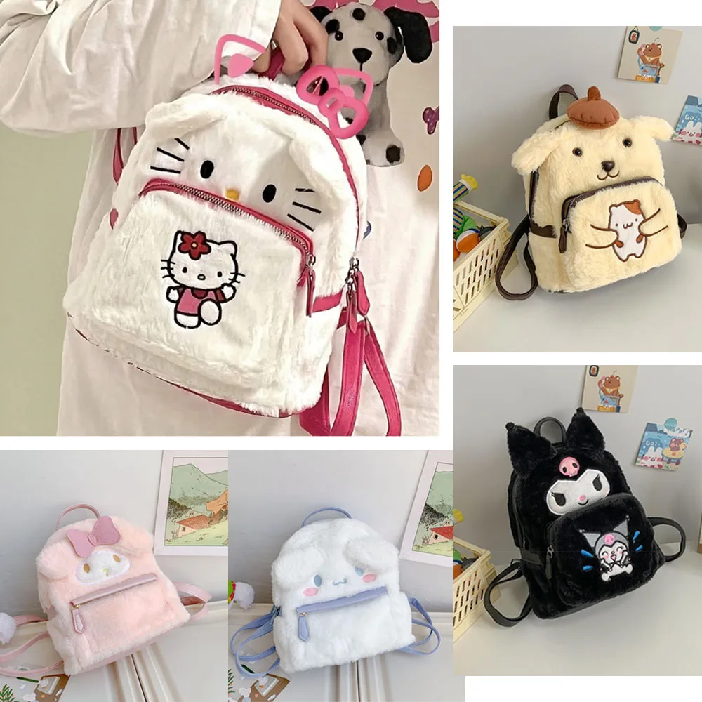 Cartoon Cute Plush Sanrio Backpack Hello Kitty Cinnamoroll Kuromi Backpack Student Pom Pom Purin Niche Handbag Academic Style
Cartoon Cute Plush Sanrio Backpack Hello Kitty Cinnamoroll Kuromi Backpack Student Pom Pom Purin Niche Handbag Academic Style