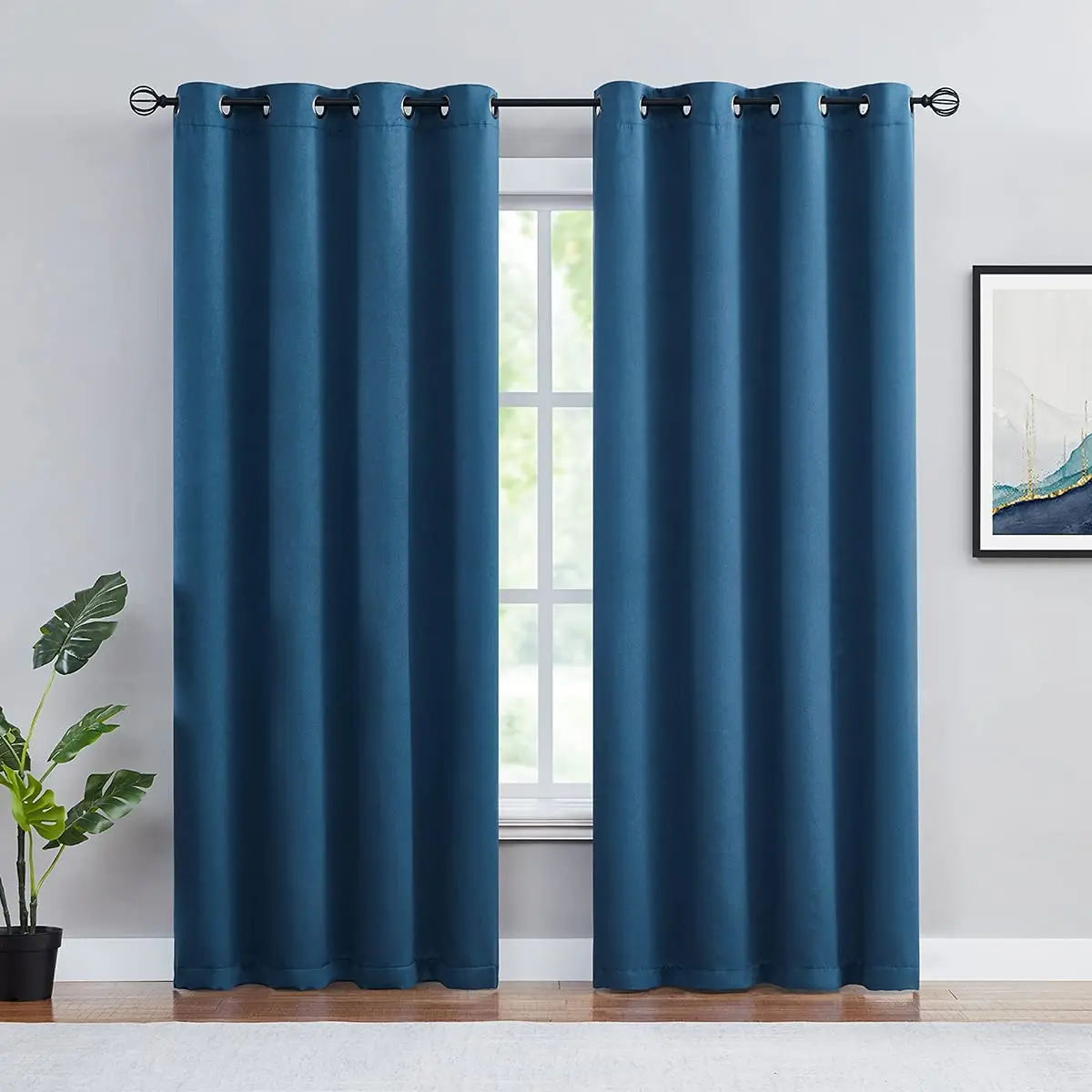 Navy Blackout Window Curtains 84" Long for Bedroom Velvet-Like Soft Thermal Insulated Window Drapes Grommet 1 Panel
Navy Blackout Window Curtains 84" Long for Bedroom Velvet-Like Soft Thermal Insulated Window Drapes Grommet 1 Panel