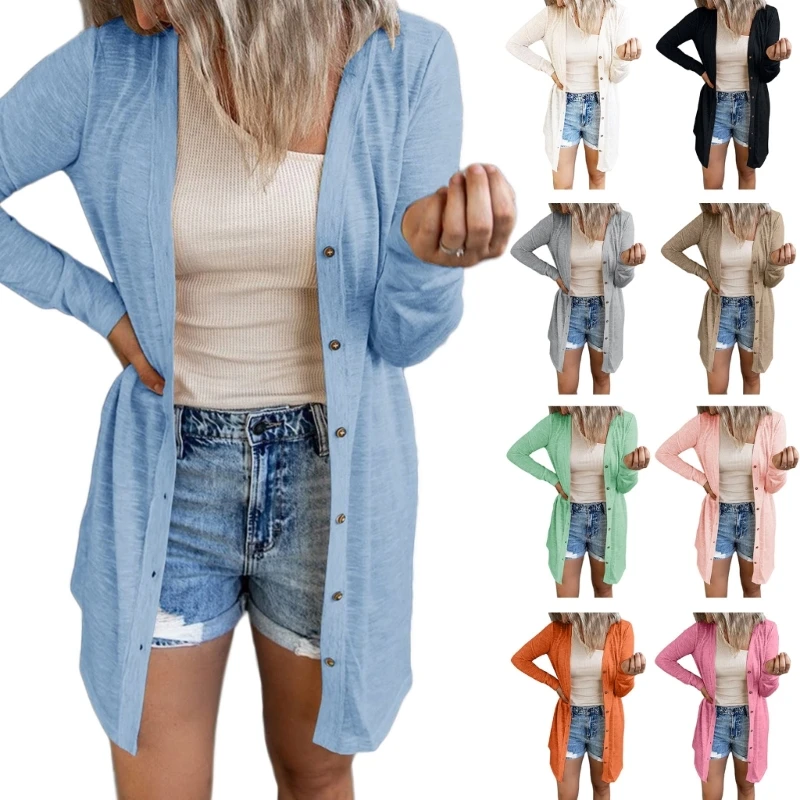 Women's Long Sleeve Button Down Cardigans Sweaters Casual Loose Outwear Coat drop shipping
Women's Long Sleeve Button Down Cardigans Sweaters Casual Loose Outwear Coat drop shipping