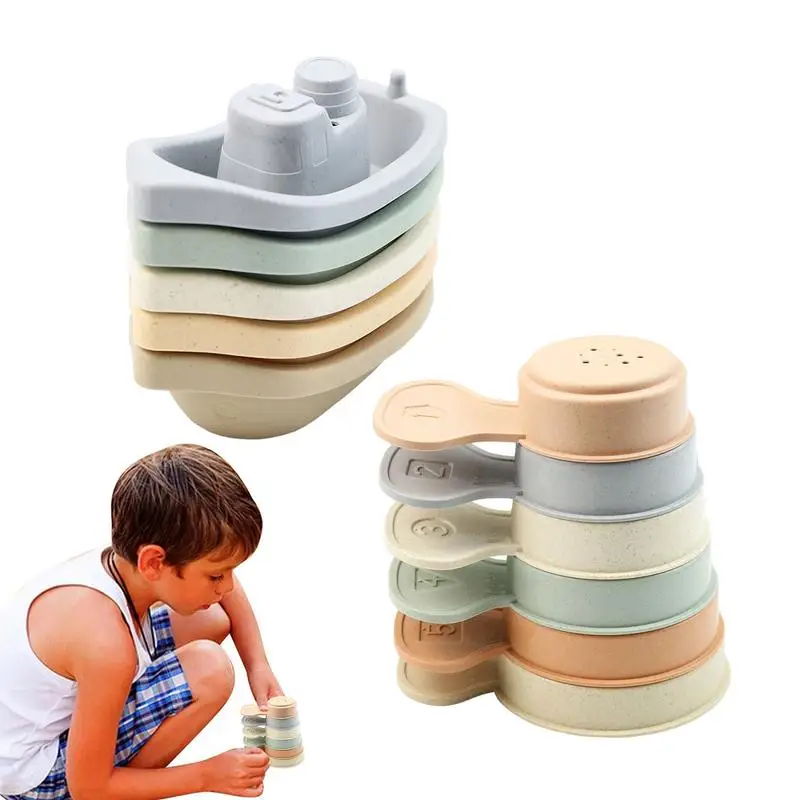 

Baby Bath Toys With Bathing Spoons For Children Bath Swimming Bath Toy Cute Boat Play Water Toy For 1-3 Years Old Kids
