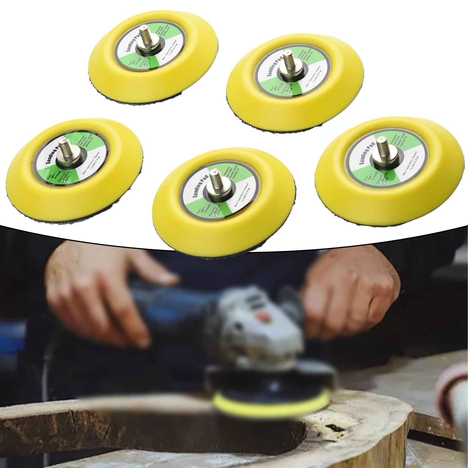 5Pcs 3inch 75mm Sanding Discs Hook And Loop M6 Thread Backing Pad For Air Sander Grinding Polishing Pad Abrasive Tools
5Pcs 3inch 75mm Sanding Discs Hook And Loop M6 Thread Backing Pad For Air Sander Grinding Polishing Pad Abrasive Tools
