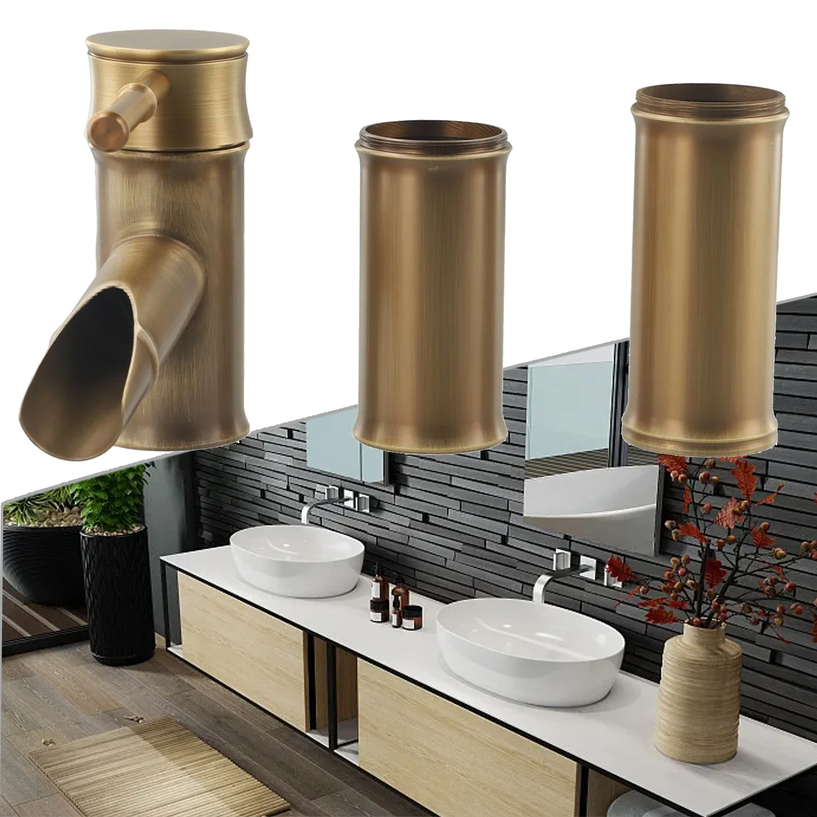 Bathroom Basin Faucet Anti-corrosion Antique Brass Brown Single Handle Sink Faucet Deck Mounted Hot And Cold Water
Bathroom Basin Faucet Anti-corrosion Antique Brass Brown Single Handle Sink Faucet Deck Mounted Hot And Cold Water