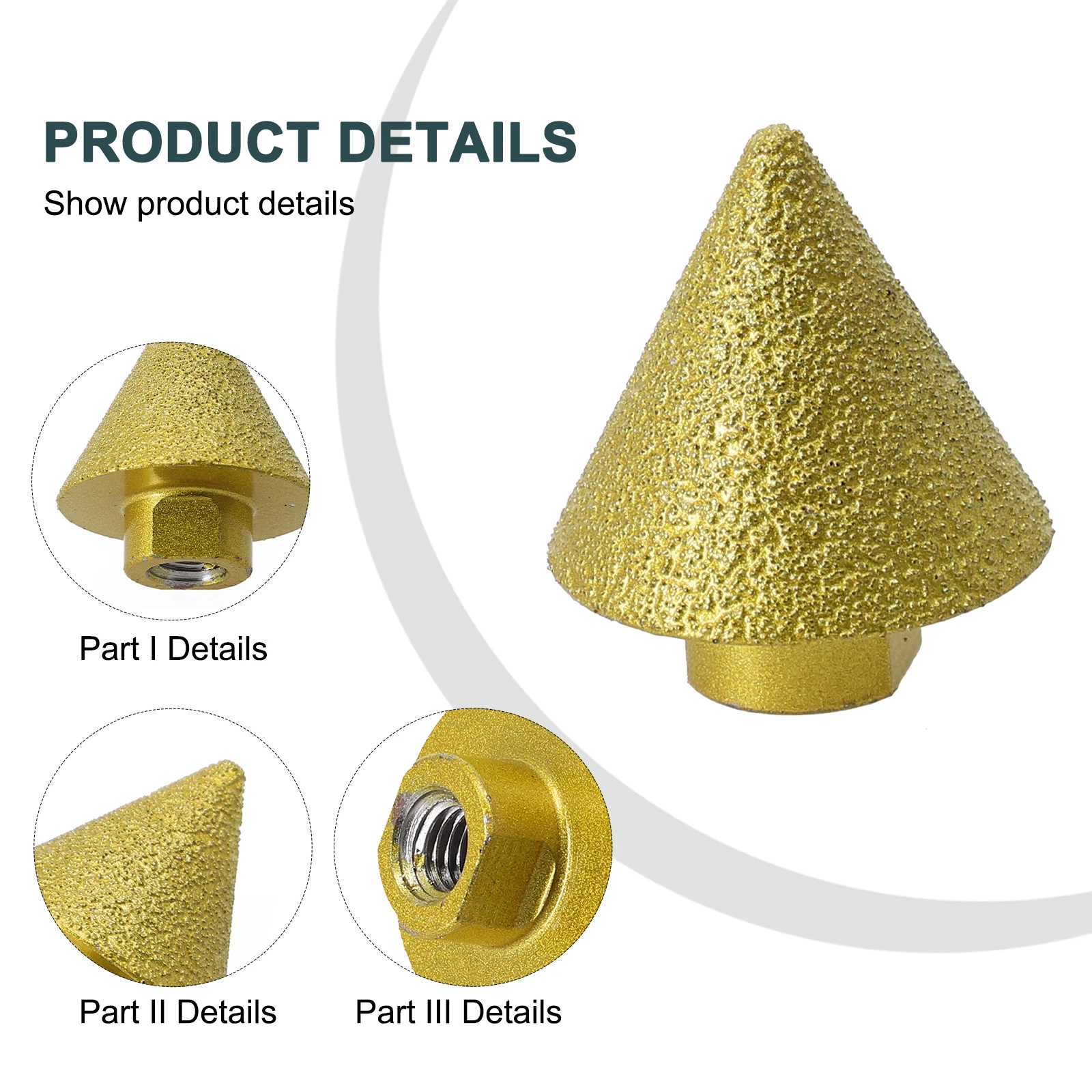 1pcs M10 Thread Diamond Chamfer Countersink Bits Cone Carve Polishing Grinding Wheel For Stones Chamfering Grinding 38mm/50mm
1pcs M10 Thread Diamond Chamfer Countersink Bits Cone Carve Polishing Grinding Wheel For Stones Chamfering Grinding 38mm/50mm