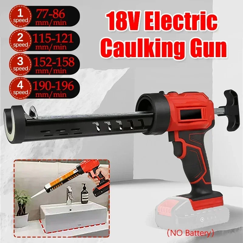 

Electric Caulking Gun 18V Wireless Glass Glue Seam Filling Gun for Kitchen Bathroom Doors and Windows Electric Sewing Glue Tool