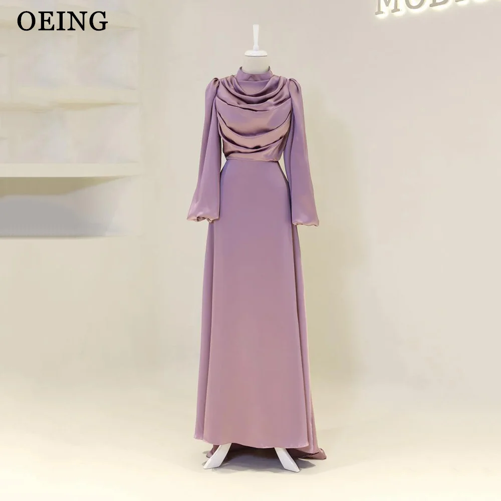 OEING Modest Muslim Ladies Evening Dresses Long Sleeves High Neck Satin Ankle Length Arabic Formal Party Occasion Prom Gowns
OEING Modest Muslim Ladies Evening Dresses Long Sleeves High Neck Satin Ankle Length Arabic Formal Party Occasion Prom Gowns