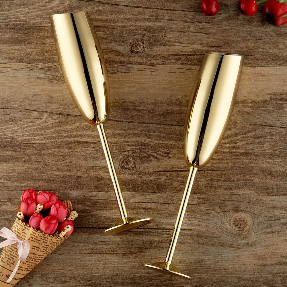 

304 Stainless Steel Beveled Champagne Cup, Cocktail Goblets, Martini Wine Glass, Stemware for Bar Utensils