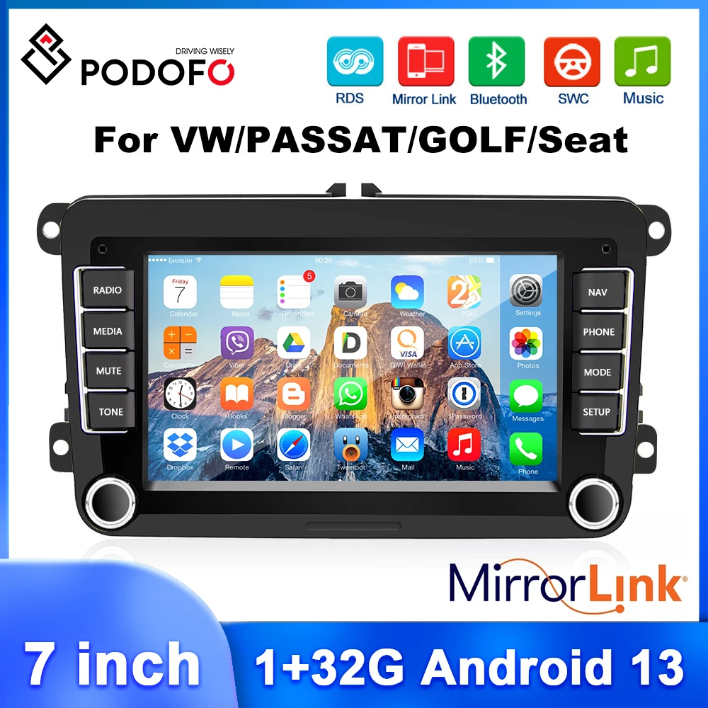 Podofo 2Din Android Car Radio GPS 7" 1+32G Multimedia Player Autoradio 4Core Audio Stereo RDS Carplay For VW Golf Passat B6
Podofo 2Din Android Car Radio GPS 7" 1+32G Multimedia Player Autoradio 4Core Audio Stereo RDS Carplay For VW Golf Passat B6