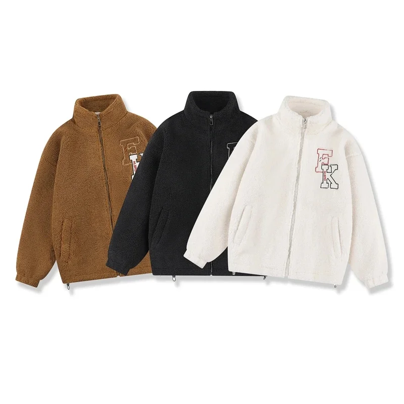High Street Men Fleece Jacket Winter Thicked Embroider Granular Cashmere Lamb Fashion Stand-up Collar Parkas Warm Cotton-Padded
High Street Men Fleece Jacket Winter Thicked Embroider Granular Cashmere Lamb Fashion Stand-up Collar Parkas Warm Cotton-Padded