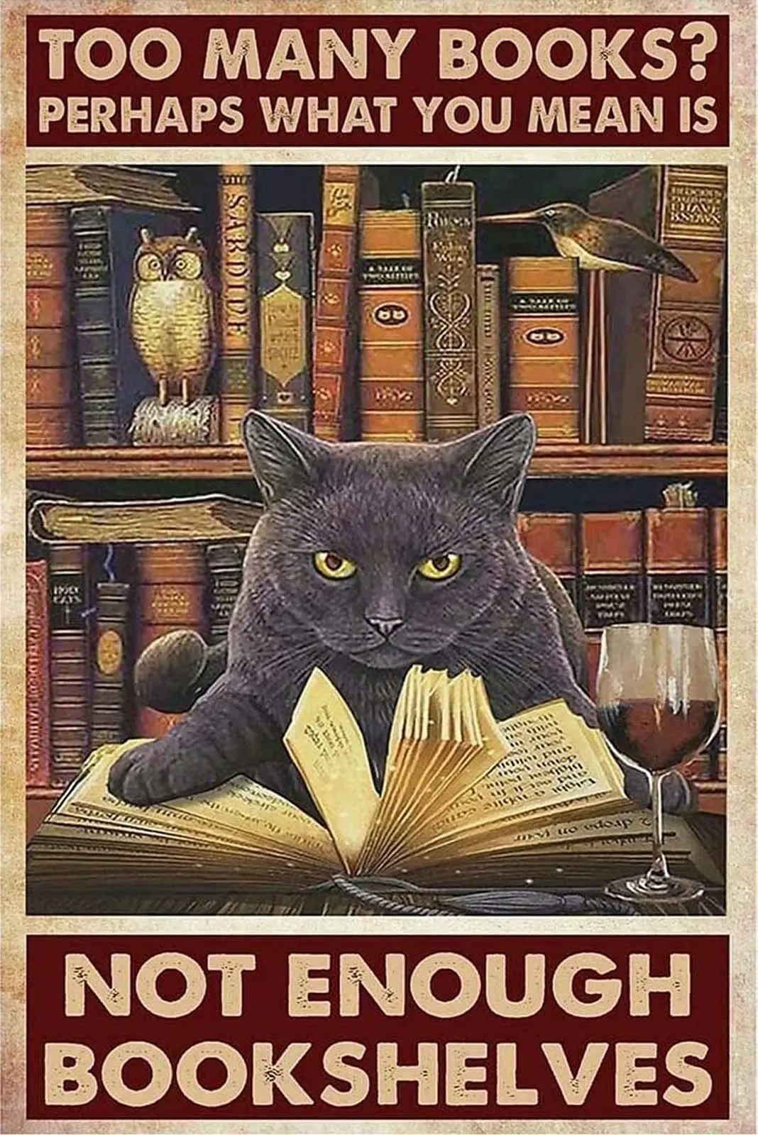 Книжная полка в стиле ретро с черными кошками, металлический жестяной знак, винтажный декор для кофейной стены, бара, жестяной знак 8x12 дюймов, украшение для стен
Книжная полка в стиле ретро с черными кошками, металлический жестяной знак, винтажный декор для кофейной стены, бара, жестяной знак 8x12 дюймов, украшение для стен