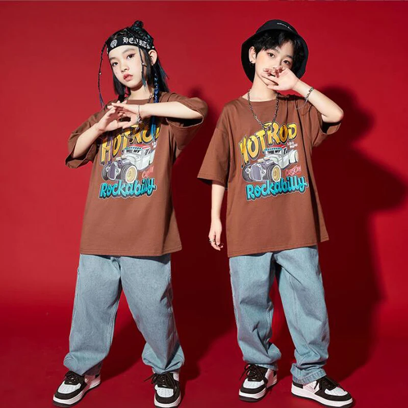 Kids Teenage Hip Hop Clothing Oversize Tshirt Tops Streetwear Denim Pants For Girl Boy Stage Jazz Dance Costumes Rave Clothes
Kids Teenage Hip Hop Clothing Oversize Tshirt Tops Streetwear Denim Pants For Girl Boy Stage Jazz Dance Costumes Rave Clothes