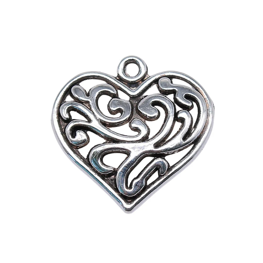 10pcs/lot 21x21mm Carved Flower Heart Charms For Jewelry Making Antique Silver Color 0.83x0.83inch
10pcs/lot 21x21mm Carved Flower Heart Charms For Jewelry Making Antique Silver Color 0.83x0.83inch