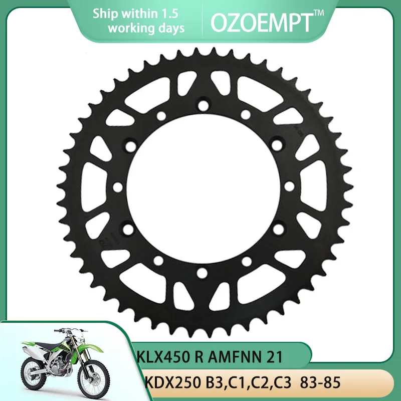 

OZOEMPT 520-50T Motorcycle Rear Sprocket Apply to KX125 B2,C1,K3-K4 KDX175 KDX250 B3,C1,C2,C3 KX250 C1-C2,D1 KLX450 R AMFNN